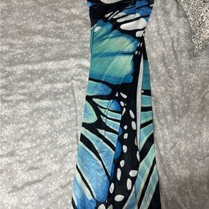 SHEIN Blue and Black Swim Coverup